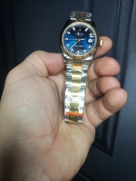 Replica Rolex DateJust 36mm Blue Diamond Dial Ladies (100506CH)