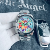Replica Rolex Day/Date Puzzle Silver (100210)